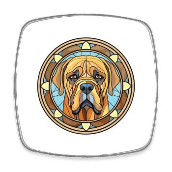 Boerboel chien race aquarelle verre Illustration - Magnet carré - blanc - Devant