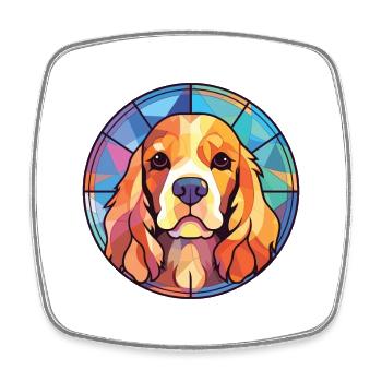 Französisches Bordeaux Mastiff Hunderasse Aquarellglas - Viereckiger Kühlschrankmagnet - Weiß - Vorne