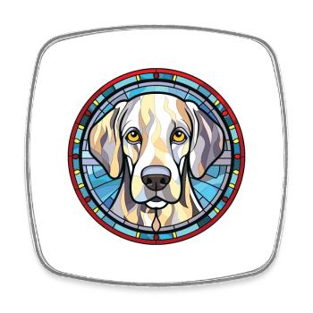 Français Épagneul chien race aquarelle Illustration - Magnet carré - blanc - Devant