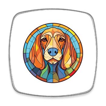 Bouviers Des Flandre Race De Chien Aquarelle Colorée - Magnet carré - blanc - Devant