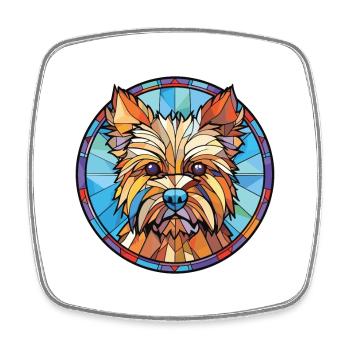 Cairn Terrier Hunderasse Aquarell Illustration - Viereckiger Kühlschrankmagnet - Weiß - Vorne