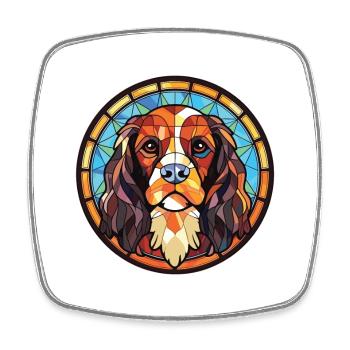 Berger géorgien chien race aquarelle colorée - Magnet carré - blanc - Devant