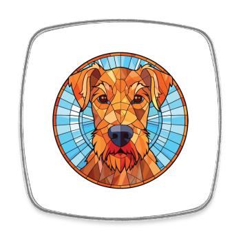 Irish Terrier Hunderasse Aquarell Illustration - Viereckiger Kühlschrankmagnet - Weiß - Vorne