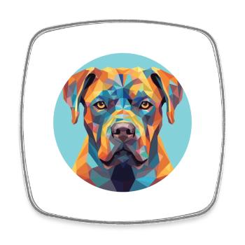 Cane Corso Dog Breed Watercolor Glass Illustration - Square fridge magnet - white - Front