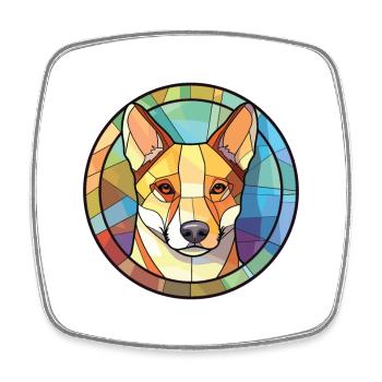 Canaan chien race coloré aquarelle Illustration - Magnet carré - blanc - Devant
