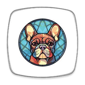 Deutsche Pinscher Hunderasse Aquarell Illustration - Viereckiger Kühlschrankmagnet - Weiß - Vorne