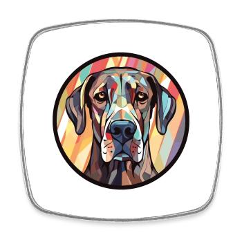 Riesenschnauzer Hunderasse Aquarell Illustration - Viereckiger Kühlschrankmagnet - Weiß - Vorne
