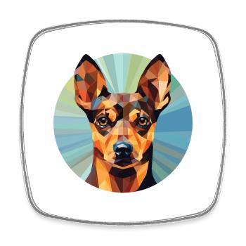 Deutsch Rauhaar Vorstehhund Rasse Aquarell - Viereckiger Kühlschrankmagnet - Weiß - Vorne
