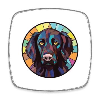 Deutsch Langhaar Vorstehhund Rasse Aquarell - Viereckiger Kühlschrankmagnet - Weiß - Vorne
