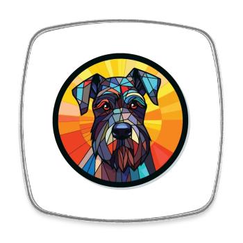 Deutsch Kurzhaar Vorstehhund Rasse Aquarell - Viereckiger Kühlschrankmagnet - Weiß - Vorne