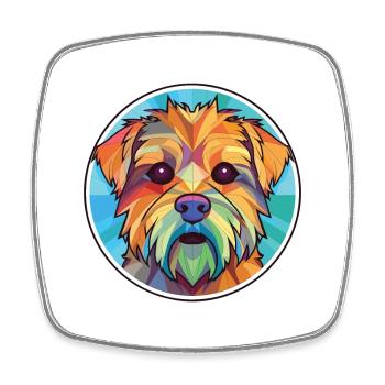 Norfolk Terrier Hunderasse Aquarell Illustration - Viereckiger Kühlschrankmagnet - Weiß - Vorne