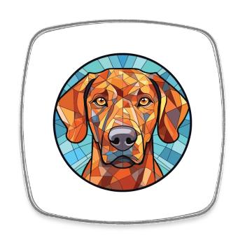 Rhodesian Ridgeback chien race aquarelle colorée - Magnet carré - blanc - Devant