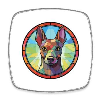 Xoloitzcuintli Dog Breed Watercolor Illustration - Square fridge magnet - white - Front