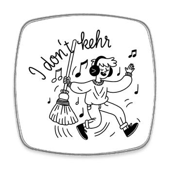 I Don’t Kehr Lustiges Denglisch Wortspiel - Viereckiger Kühlschrankmagnet - Weiß - Vorne