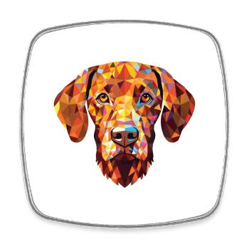 Deutsch Kurzhaar Hund Rasse Aquarell - Viereckiger Kühlschrankmagnet - Weiß - Vorne