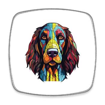 Deutsch Langhaar Hund Rasse Aquarell - Viereckiger Kühlschrankmagnet - Weiß - Vorne