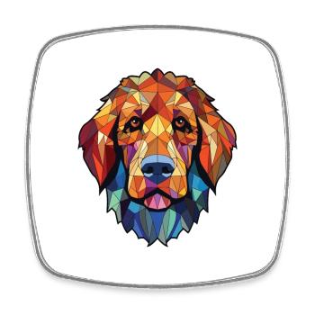 Fauve De Bretagne Dog Breed Colorful Watercolor - Square fridge magnet - white - Front