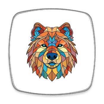 Eurasier Dog Breed Watercolor Glass Illustration - Square fridge magnet - white - Front