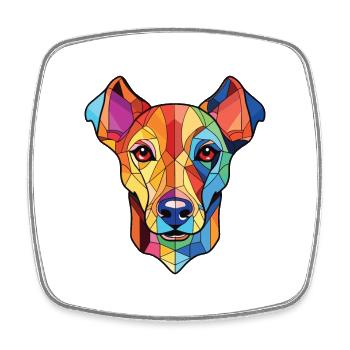 Drever Dog Breed Bunte Aquarell-Illustration - Viereckiger Kühlschrankmagnet - Weiß - Vorne