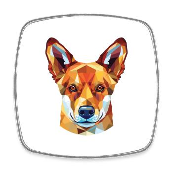 Dingo-Hunderasse Bunte Aquarell-Illustration - Viereckiger Kühlschrankmagnet - Weiß - Vorne
