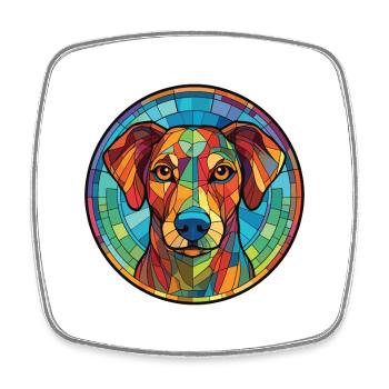Alano Español Hunderasse Aquarell Illustration - Viereckiger Kühlschrankmagnet - Weiß - Vorne