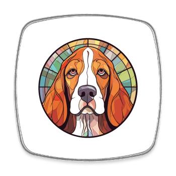 Artois chien chien race aquarelle illustration - Magnet carré - blanc - Devant