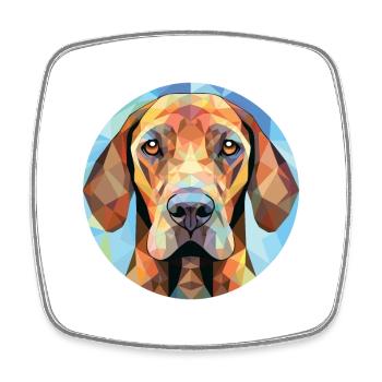 Bayerischer Berghund Hunderasse Aquarellglas - Viereckiger Kühlschrankmagnet - Weiß - Vorne