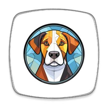 Appenzeller Sennenhund Hunderasse Aquarellglas - Viereckiger Kühlschrankmagnet - Weiß - Vorne