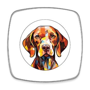 Ariege Pointer Hund Rasse Aquarell Illustration - Viereckiger Kühlschrankmagnet - Weiß - Vorne