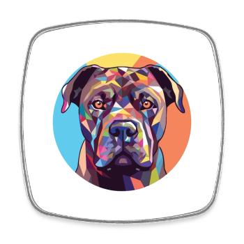 Cane Corso Dog Breed Watercolor Glass Illustration - Square fridge magnet - white - Front