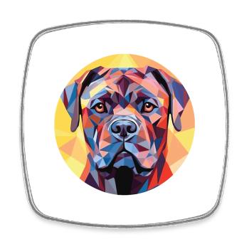 Cane Corso Dog Breed Watercolor Glass Illustration - Square fridge magnet - white - Front