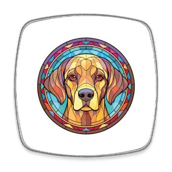Armenian Gampr Dog Breed Watercolor Illustration - Square fridge magnet - white - Front