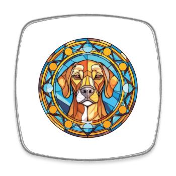 Córdoba Kampfhund Rasse Aquarell Illustration - Viereckiger Kühlschrankmagnet - Weiß - Vorne