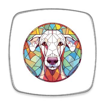 Bedlington Terrier Dog Breed Colorful Watercolor - Square fridge magnet - white - Front