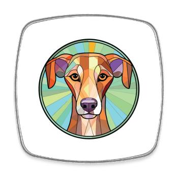 Azawakh chien race coloré aquarelle Illustration - Magnet carré - blanc - Devant