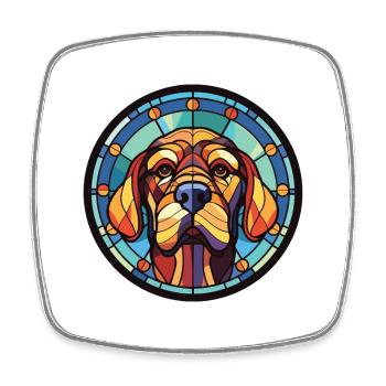 Córdoba Kampfhund Rasse Aquarell Illustration - Viereckiger Kühlschrankmagnet - Weiß - Vorne