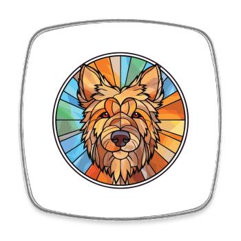 Berger Picard Hunderasse Aquarell Illustration - Viereckiger Kühlschrankmagnet - Weiß - Vorne