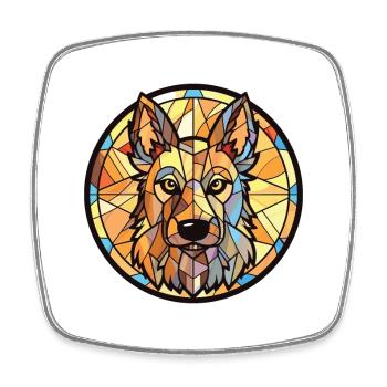 Belgischer Schäferhund Laekenois Hunderasse Aquarell - Viereckiger Kühlschrankmagnet - Weiß - Vorne