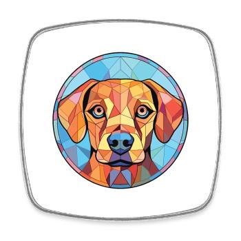Billy Dog Breed Illustration aquarelle colorée - Magnet carré - blanc - Devant