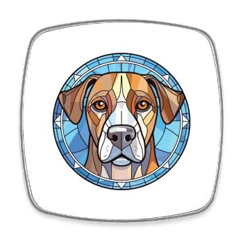 Bleu De Gascogne Grand Dog Breed Aquarelle Verre - Magnet carré - blanc - Devant