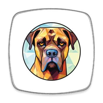 Boerboel chien race aquarelle verre Illustration - Magnet carré - blanc - Devant
