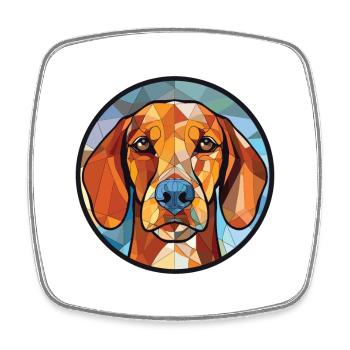 Braque D Auvergne Dog Breed Colorful Watercolor - Square fridge magnet - white - Front