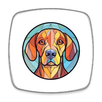 Broholmer chien race aquarelle verre Illustration - Magnet carré - blanc - Devant