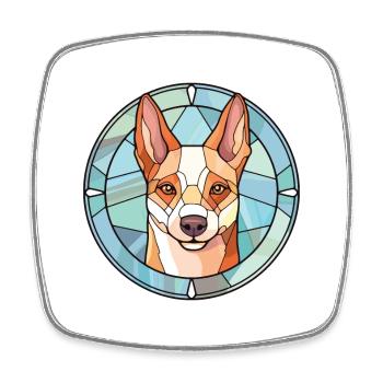 Carolina Hunderasse Aquarell Glas Illustration - Viereckiger Kühlschrankmagnet - Weiß - Vorne