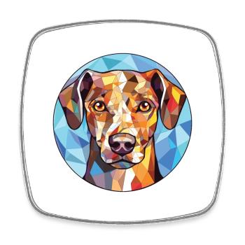 Catahoula Cur chien race aquarelle Illustration - Magnet carré - blanc - Devant