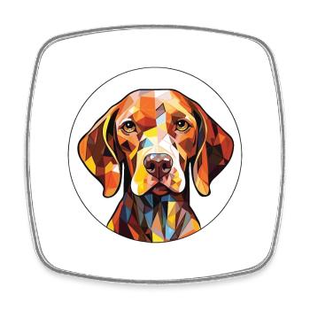 Ariege Pointer Hund Rasse Aquarell Illustration - Viereckiger Kühlschrankmagnet - Weiß - Vorne
