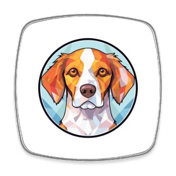 Danois suédois chien race chien aquarelle verre - Magnet carré - blanc - Devant