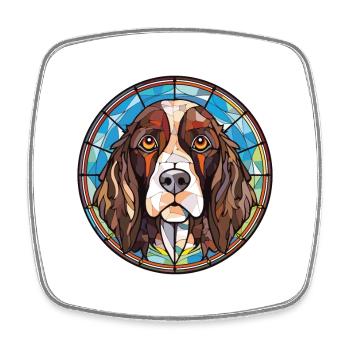 Deutsch Langhaar Vorstehhund Rasse Aquarell - Viereckiger Kühlschrankmagnet - Weiß - Vorne