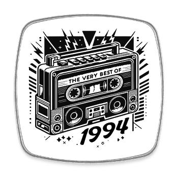 geburtstag very best of 1994 retro - Viereckiger Kühlschrankmagnet - Weiß - Vorne