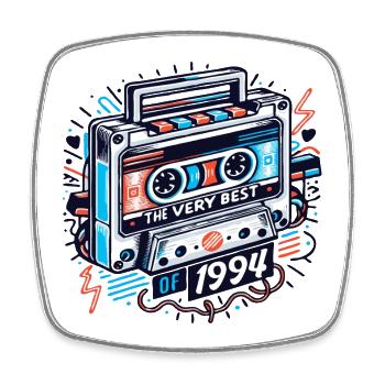 Birthday Very Best Of 1994 Retro - Square fridge magnet - white - Front